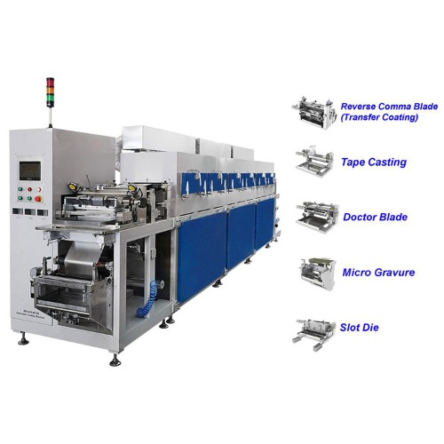Roll-to-Roll Pilot Coating System with Optional Blade, Reverse Comma, Tape Cast, Slot Die, Micro Gravure Coating Heads- MSK-AFA-MC400
