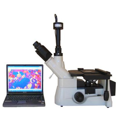 Professional Inverted Metallurgical Microscope with Polarizing + 5.0 MP Digital Camera 40X-1000X - EQ-MS-XJM413H-5M