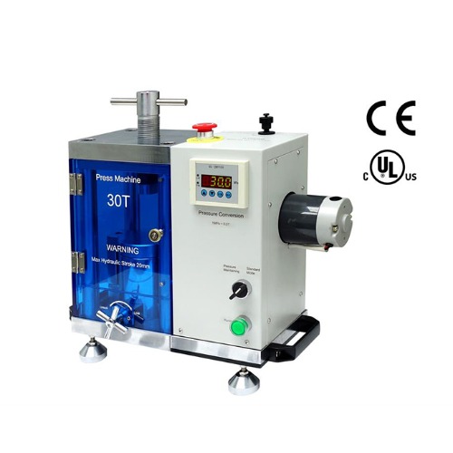 30T Desktop Electric Hydraulic Laboratory Press with Precision Pressure Controller - YLJ-E30T