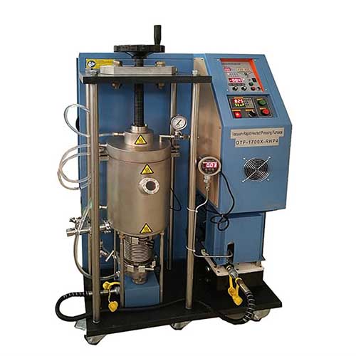 Vacuum Rapid Heated Pressing Furnace upto 1600ºC &amp; 50 Mpa with 0.5&quot; Graphite Die - OTF-1700X-RHP4