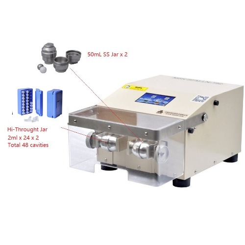 Desktop High Energy Mill with Two 50ml SS Jars and High-Throughput Milling Holder - MSK-SFM-LN-192