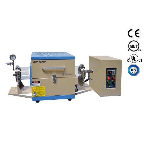 Compact 5&quot; Split Vacuum Furnace with Separated Temp. Controller (1200°C Max ) - OTF-1200X-S-5