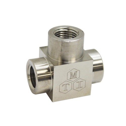 SS T-Piece with 1/4 BSPP Fitting Connector - TP-14BSPP-3