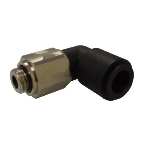 Swivel Elbow Fitting, 1/4&quot; BSPP x 6mm or 12mm Tube (Upto 290 psi). EQ-IS-1406, EQ-IS-1412