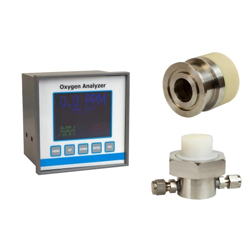 Trace Oxygen Analyzer (0 - 1000ppm) with KF40 &amp; Flow Housings - EQ-W1000-LD