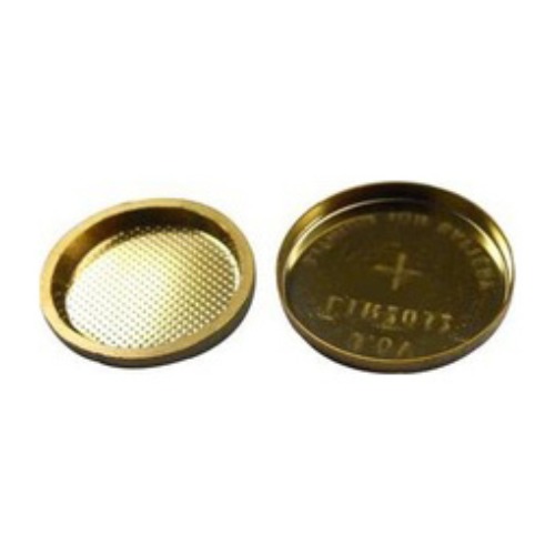 Gold-Coated SS304 CR2032 Button Cell Cases (20d x 3.2mm) with (1 pair with O-ring) - CR2032-CASE-G