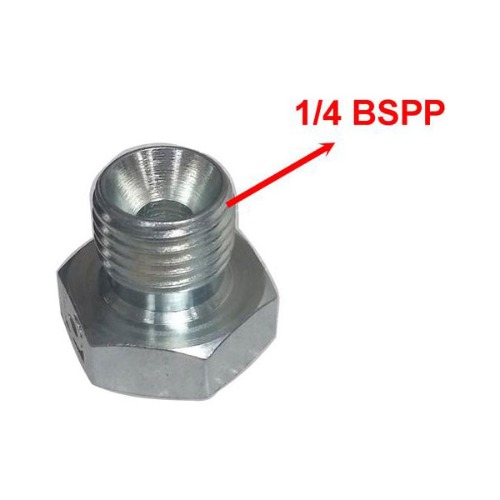 1/4 BSPP Male Hex head plug, EQ-TPE-EC