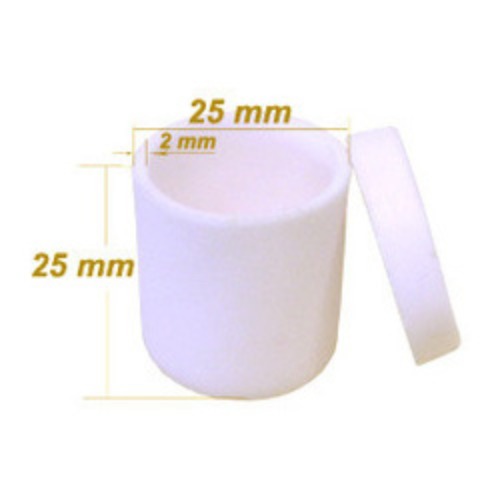 Alumina Crucible: High Purity 25 dia. x 25H mm Cylindrical with lid - EQ-CA-D25H25
