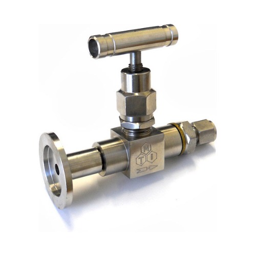 KF25 Fitting to 1/4&#039;&#039; Swagelok® Tube Fitting with SS Needle Valve- EQ-KF25-1/4VCR-V