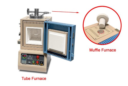 1200°C Hybrid Muffle (6&quot; x 6&quot; x 7&quot;) and Tube Furnace (2&quot; or 4&quot; OD) - KSL-1200X-J-H