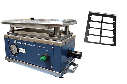 Compact &amp; Precision Pneumatic Die Cutter with A Pair Die for Pouch Battery Research - MSK-180SP