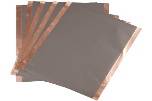 Li-Ion Battery Anode -Double Layer CMS Graphite Coated on Copper Foil (241mm L x 200mm W x 90um Thick) 5 sheets/bag bc-cf-241-ds