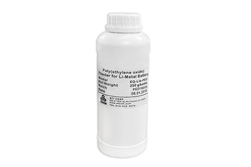 Poly(ethylene oxide) Powder for Li-Metal Battery, 250 g/Bag - EQ-Lib-PEO (부가세 별도)
