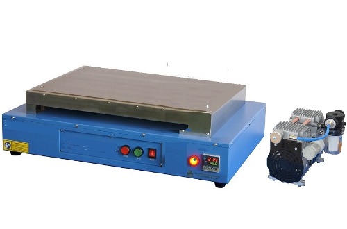 Large SS316 Heating Plate (500L x 400W, mm， 200°C max) with Vacuum Chuck &amp; Pump - HP-5040-SS