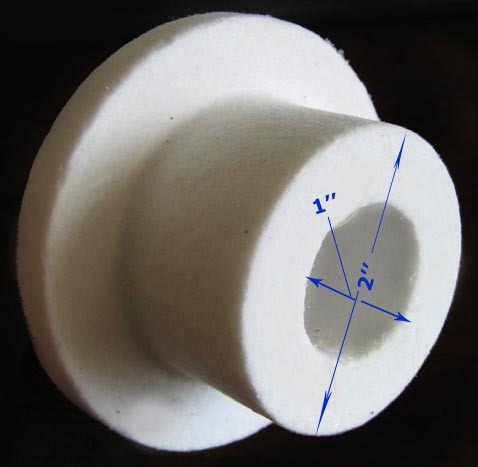 Refractory Ceramic Adaptor for fitting 1&amp;#39;&amp;#39; processing tube (a pair) - EQ-2-1-adaptor
