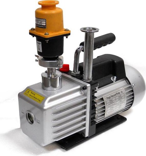 Single Step Rotary Vane Vacuum Pump with KF25 Adapter and Oil Mist Reduction Unit( 6.6 CFM) - EQ-TW-3AEQ-TW-3A-110EQ-TW-3A-220