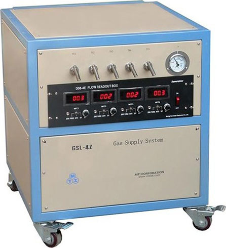 Four Channel Gas Control System for Tube Furnaces with Precision Mass Flow Meters (MFC) and Valves - EQ-GSL-4Z