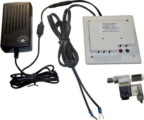 3M Hydrogen Gas Detector with 24VDC Power Adaptor and Solenoid Valve 