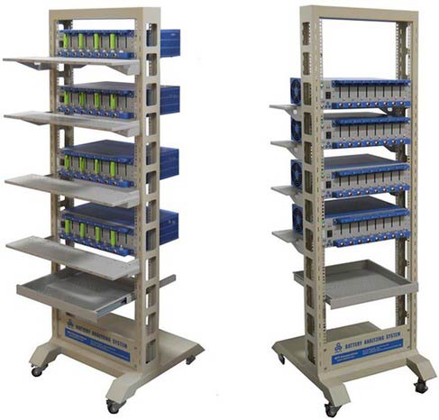 Mobile Rack with Drawer &amp;amp; Four Shelves for Grouping MTI&amp;#39;s 8 Channels Battery Analyzers - EQ-BTS-FW9