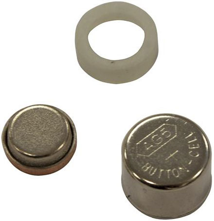 Stainless Steel-AG5 / 13 button cell cases (7.9d x 5.4t mm) with O-rings for Battery Research - 100 pcs/pck - EQ-AG5-CASE