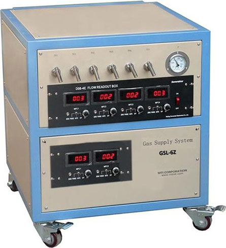 Six Channel Gas Control System for Tube Furnaces with Precision Mass Flow Meters (MFC) and Valves - EQ-GSL-6Z