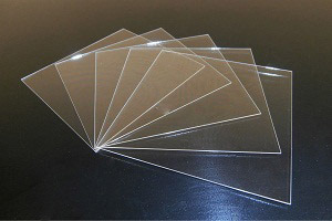 NaCa Soda Lime glass substrates 100 mm x 100 mm x 1.1 mm, Double sides optical Clear