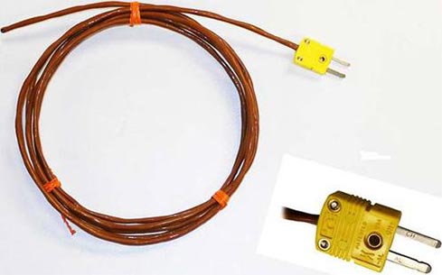 K type thermalcouple extension wire with Mini Male Plug -EQ-TC-calibrator-wire