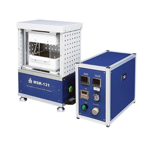 400 Kg Hot-Press for Li-ion Pouch Cell SEI Formation, 150°C Max. - MSK-131