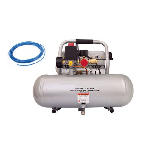2 gal. 1.2 HP Ultra Quiet and Oil-Free Steel Tank Air Compressor with connection kit - EQ-ACPHD-2-LD