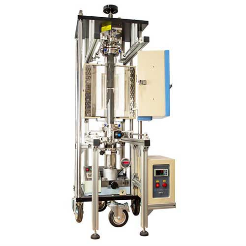 Vacuum Heated Pressing Furnace up to 1000ºC with 4&quot; Quartz Tube and Water Cold Flange - OTF-1200X-VHP4