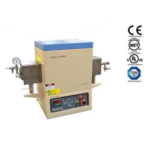 1700C Max. Compact Vacuum Tube Furnace (60mm OD) with Complete Accessory - GSL-1700X-S60-UL