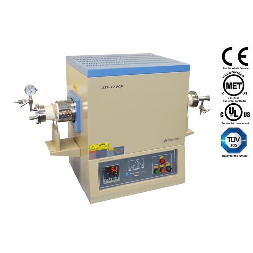 UL/CSA Certified, 1700C Vacuum* and Atmosphere Tube Furnace with complete accessory - GSL-1700X-TUV