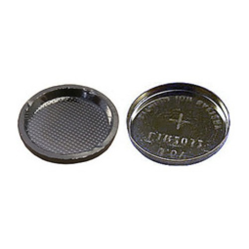 Platinum-Coated CR2032 Button Cell Cases (20d x 3.2mm) with O-ring, 1 pair - CR2032-CASE-Pt
