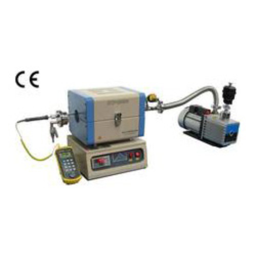 Compact Split Tube Furnace with Insert-able Temp Calibrator and Complete Vacuum System - OTF-1200X-S50-LVT