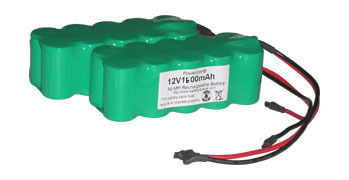 NiMH Battery Pack: Two 12.0V 1600mAh NiMH (10x2/3A) Battery Pack for mini Robot