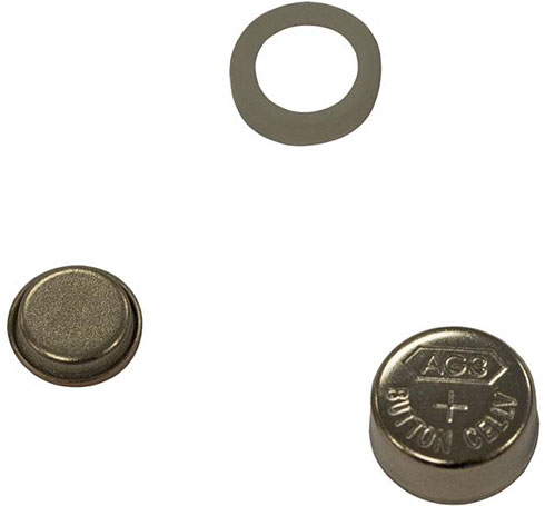 Stainless Steel-AG3 / 312 button cell cases (7.9d x 3.6t mm) with O-rings for Battery Research - 100 pcs/pck - EQ-AG3-CASE