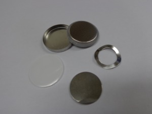 CR1220 Coin Cell Cases (12.5 d x 2 mm) w/ Seal O-rings for Battery Research  - 100 pcs/pck - EQ-CR1220-CASE